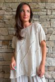 Lalli Damask Asymmetric Panel Top Stone